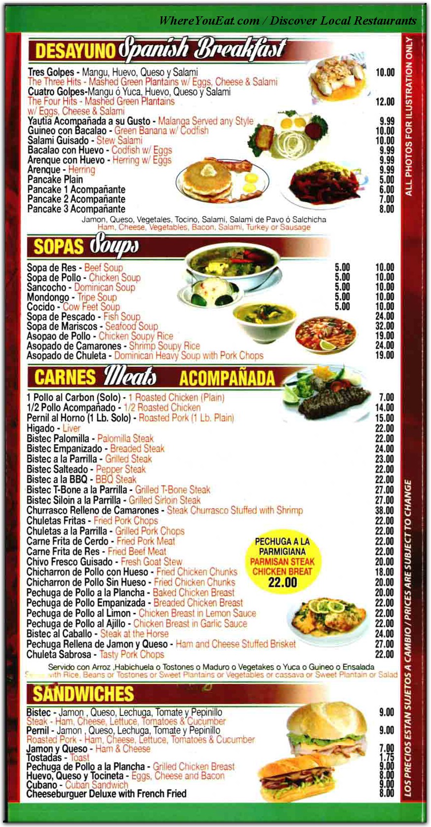 menu image