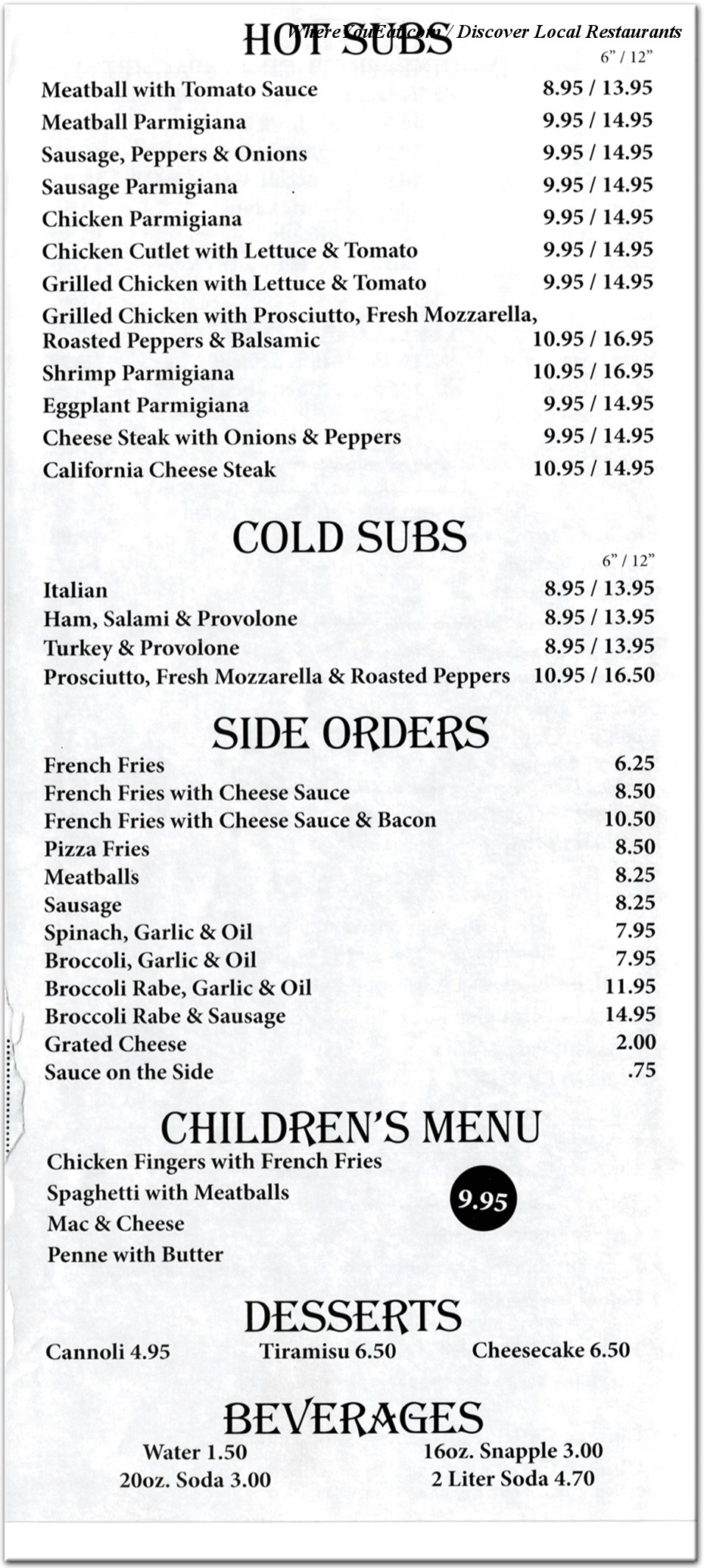 menu image