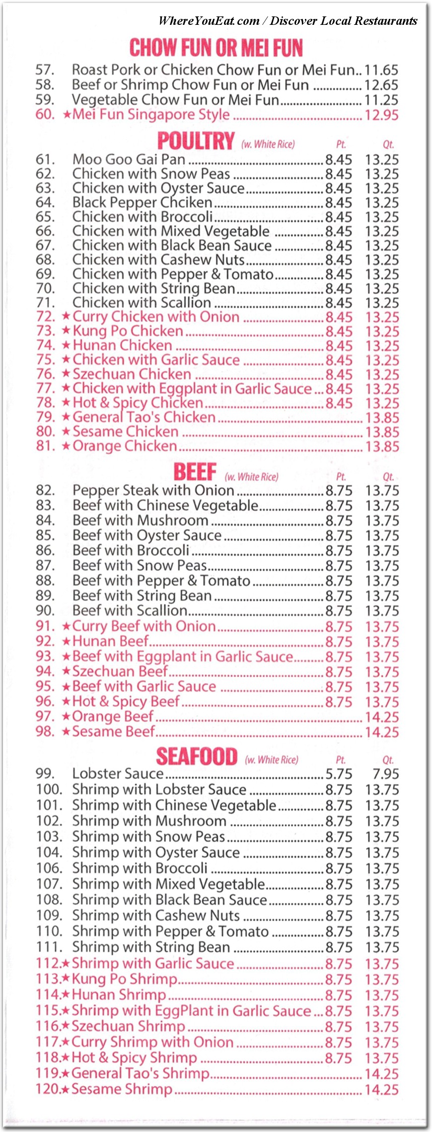 menu image