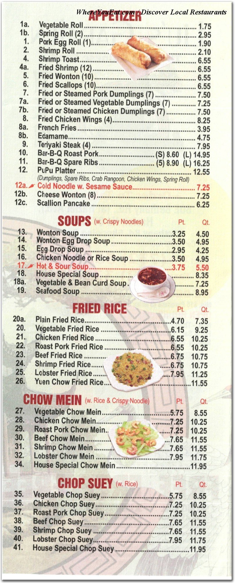 menu image