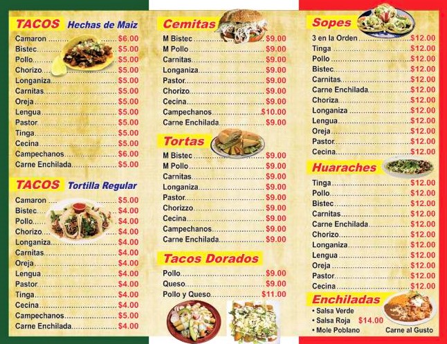 menu image