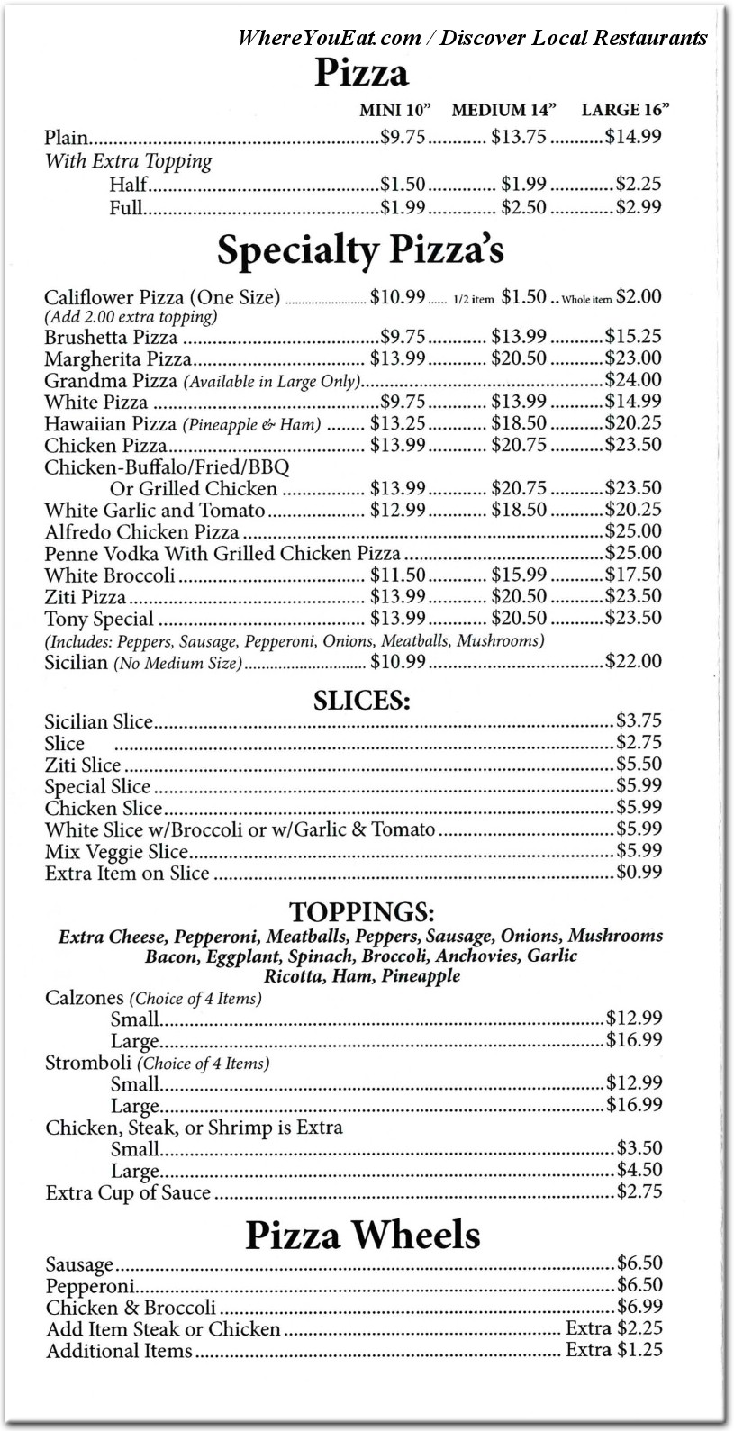 menu image