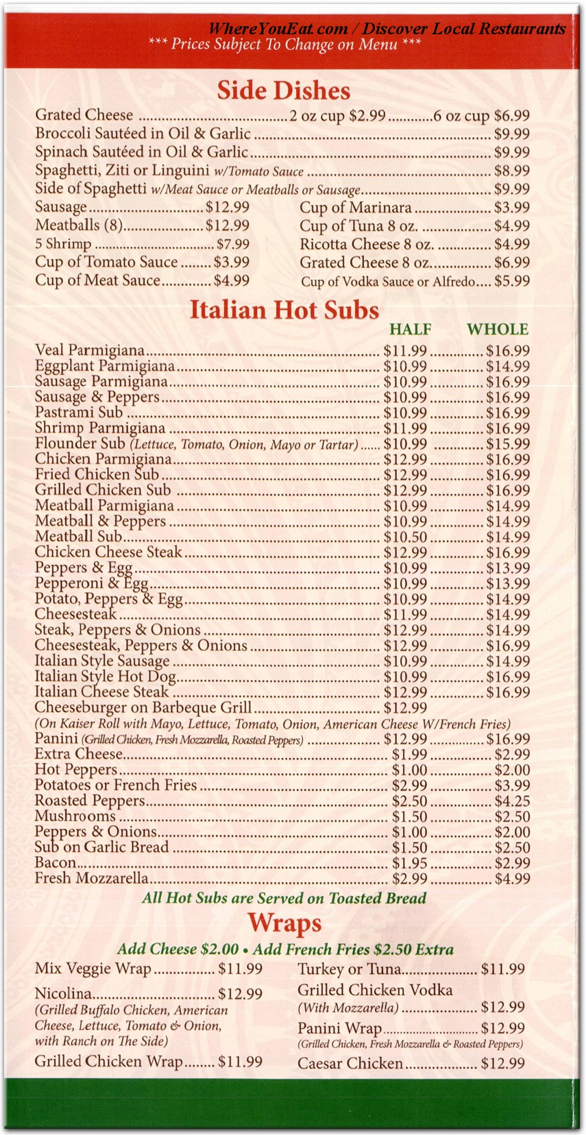 menu image