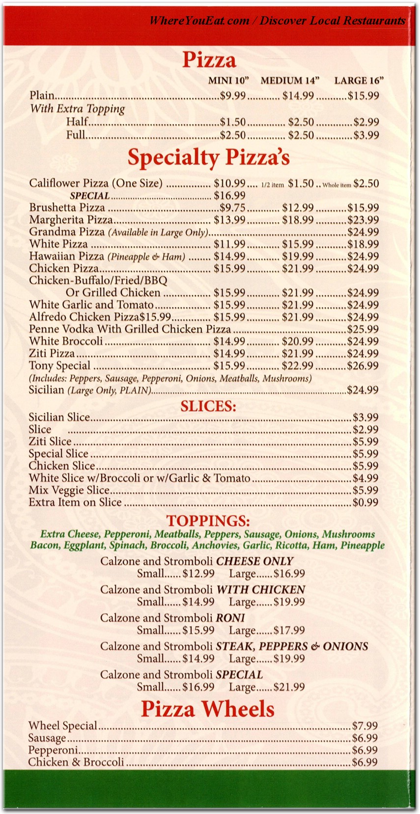 menu image