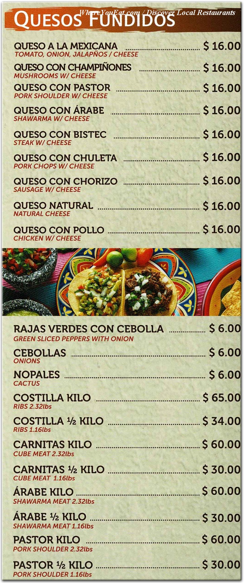 menu image