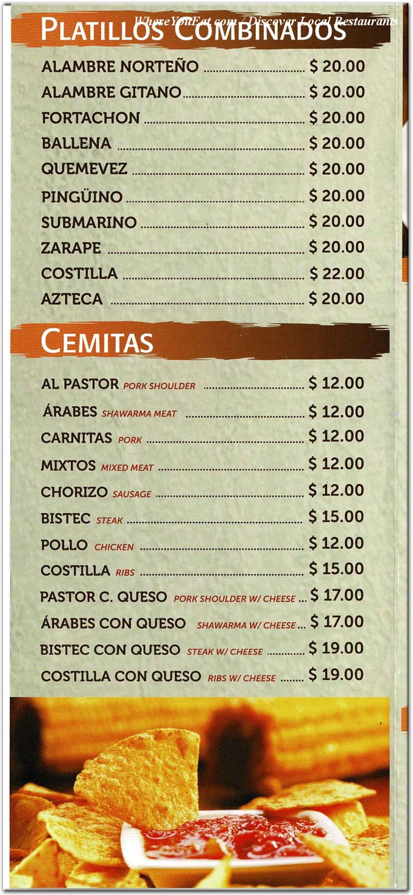 menu image