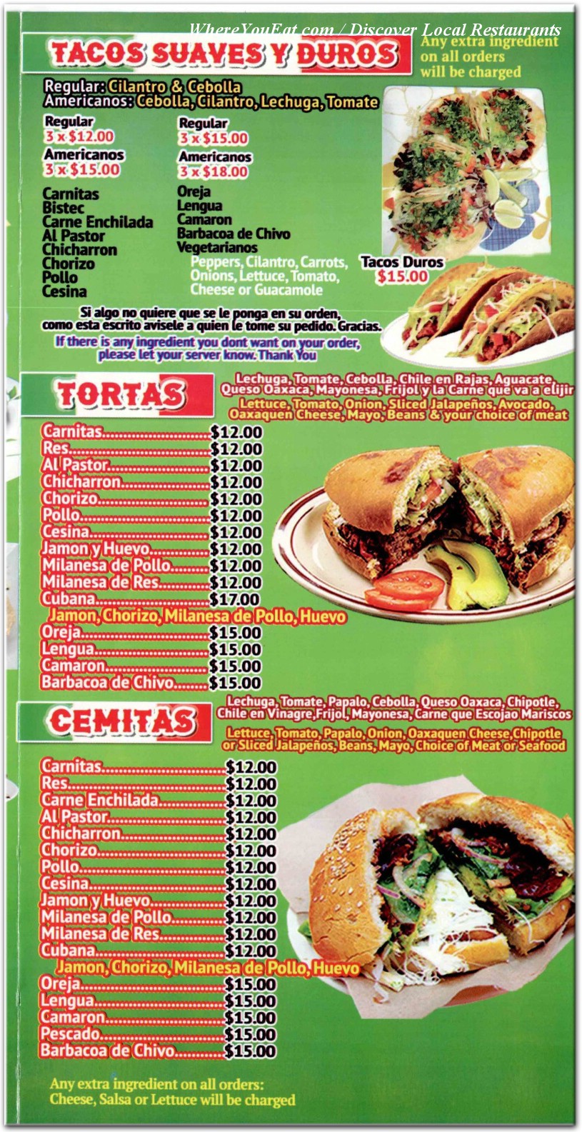 menu image