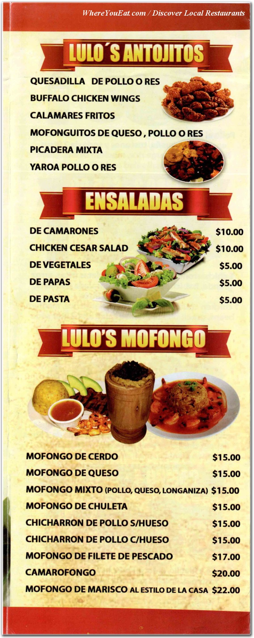 menu image