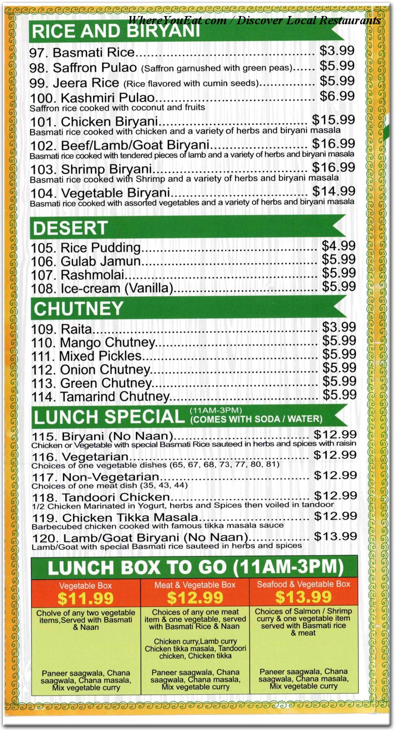 menu image