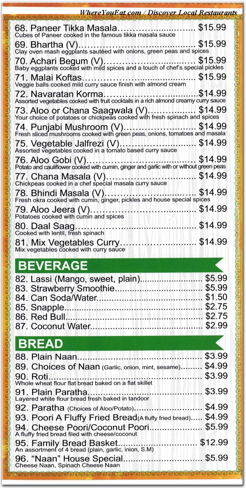 menu image
