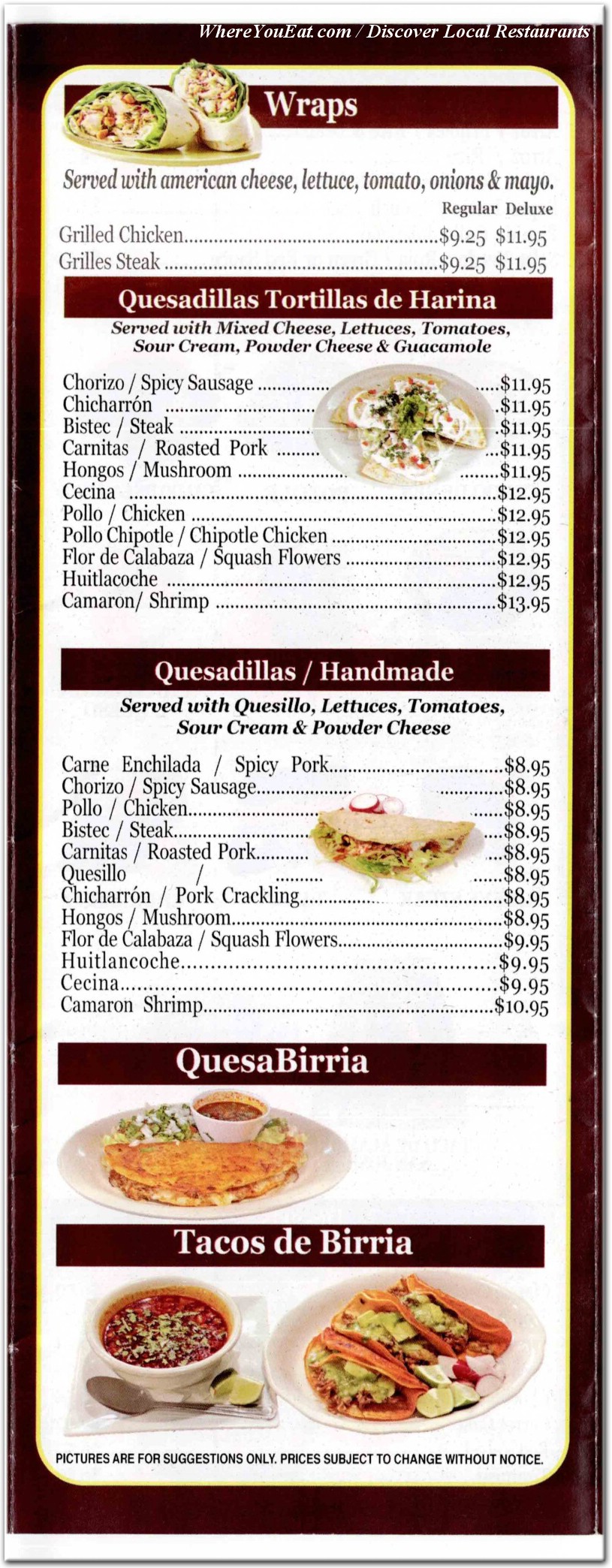 menu image