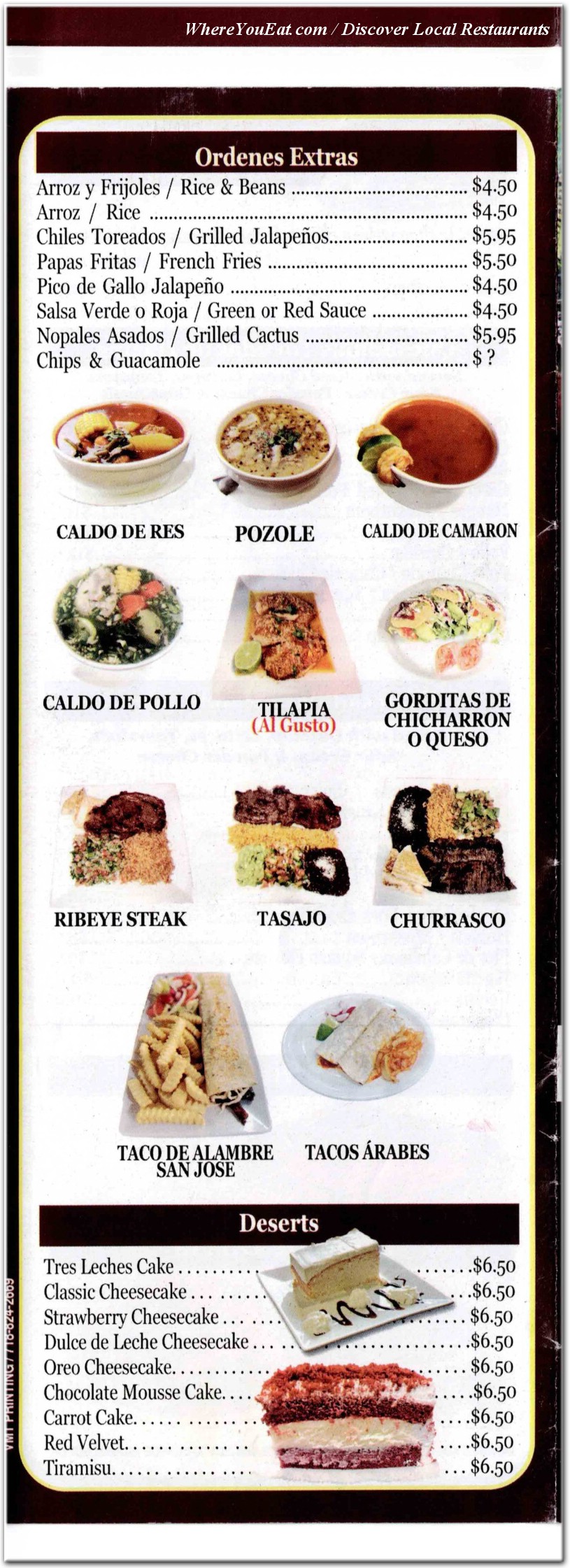 menu image