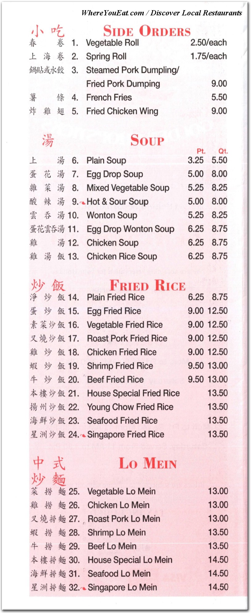 menu image