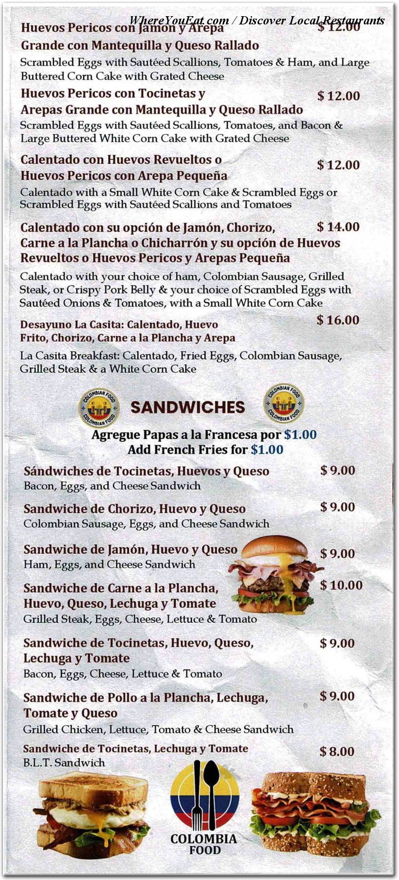 menu image