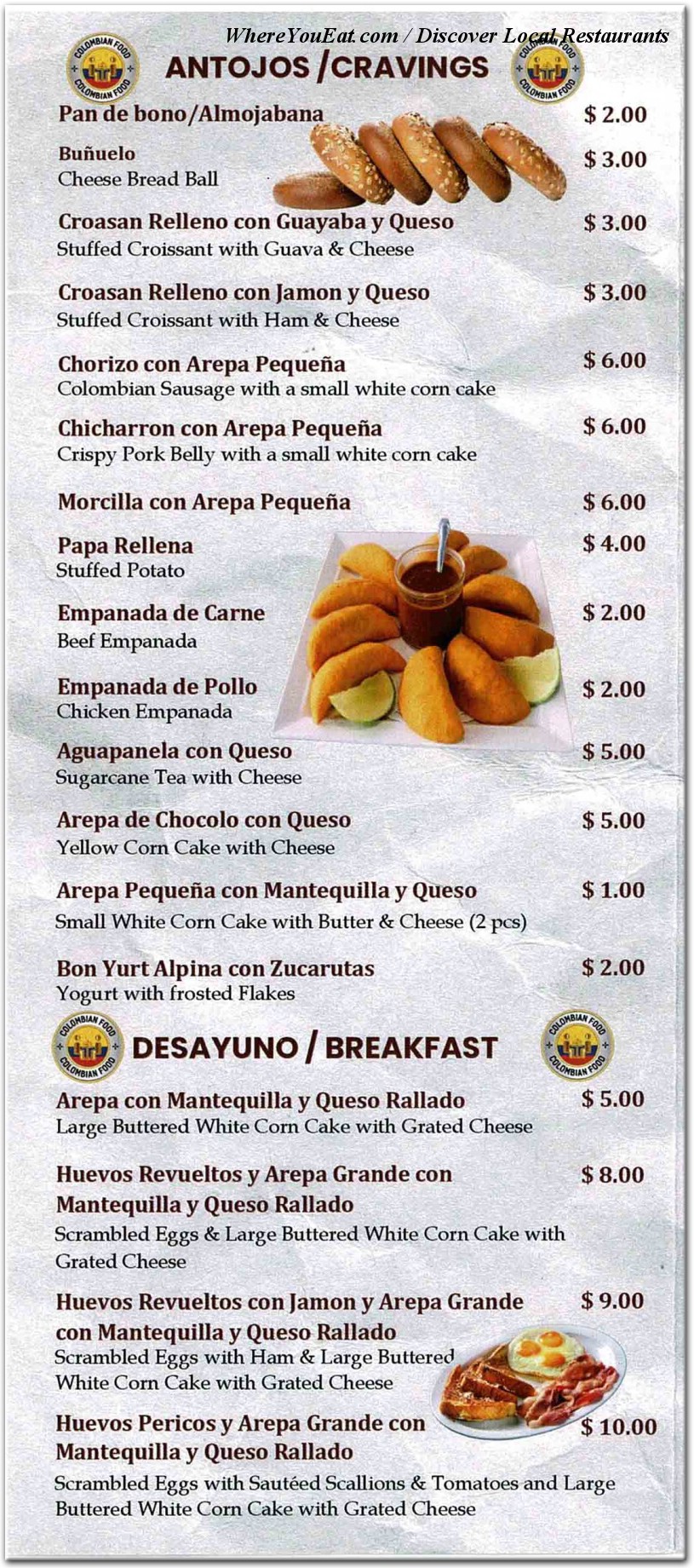menu image