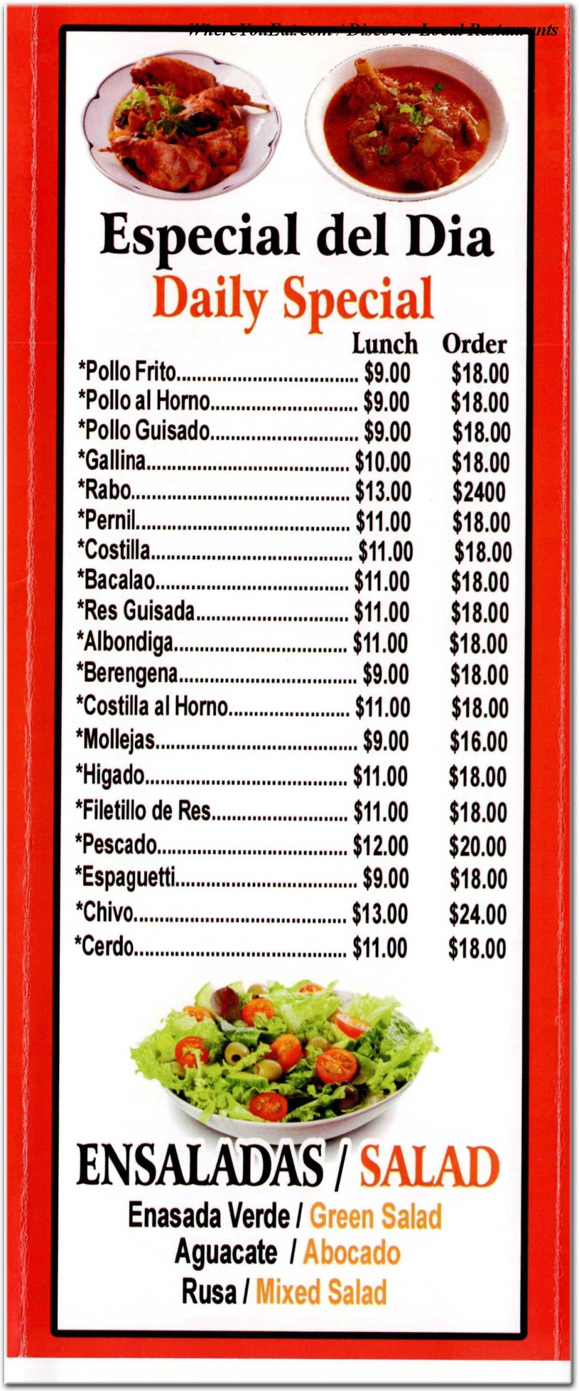 menu image