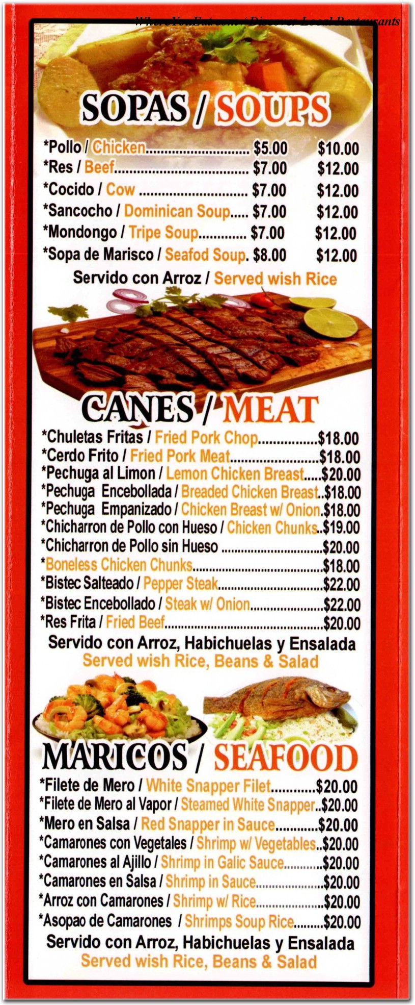 menu image