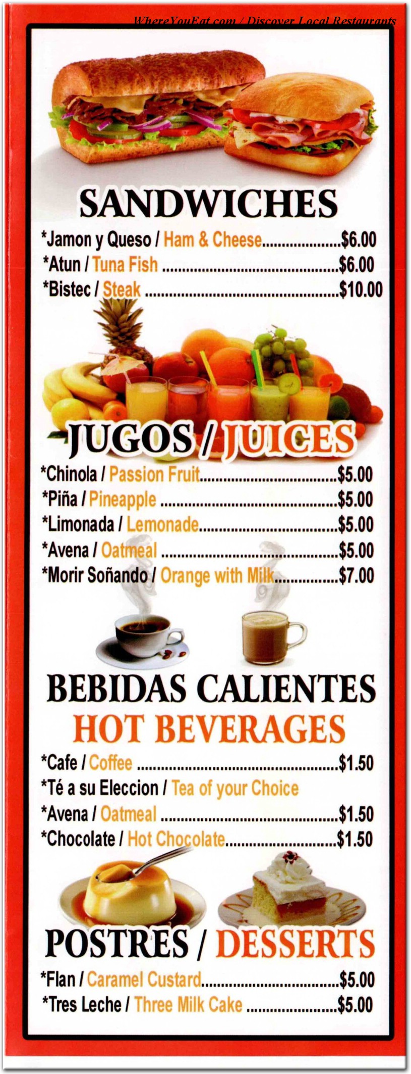 menu image