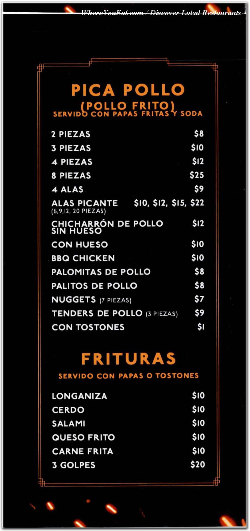menu image