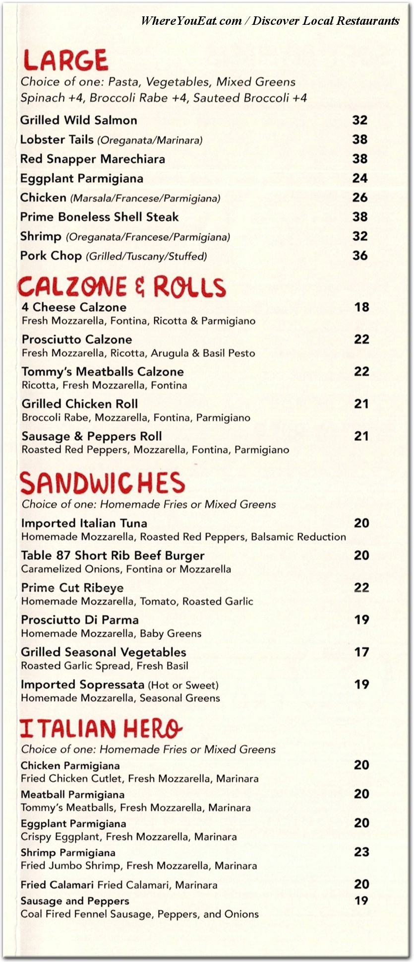 menu image