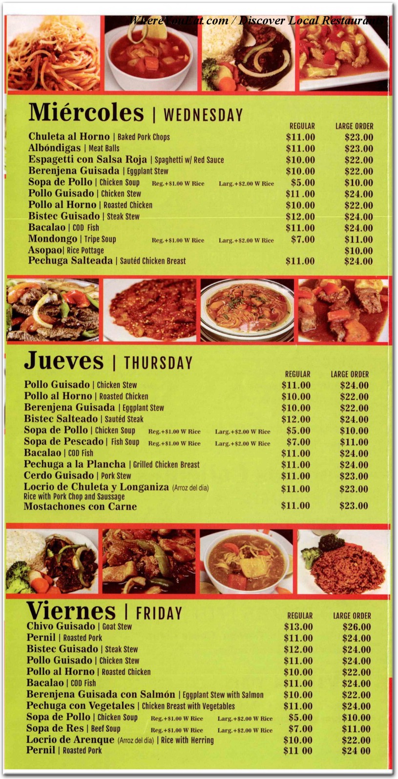 menu image