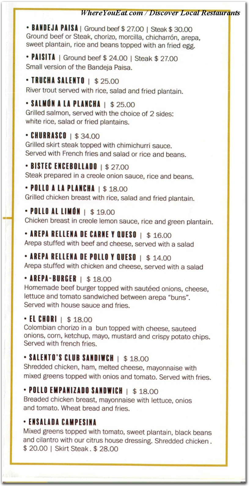 menu image