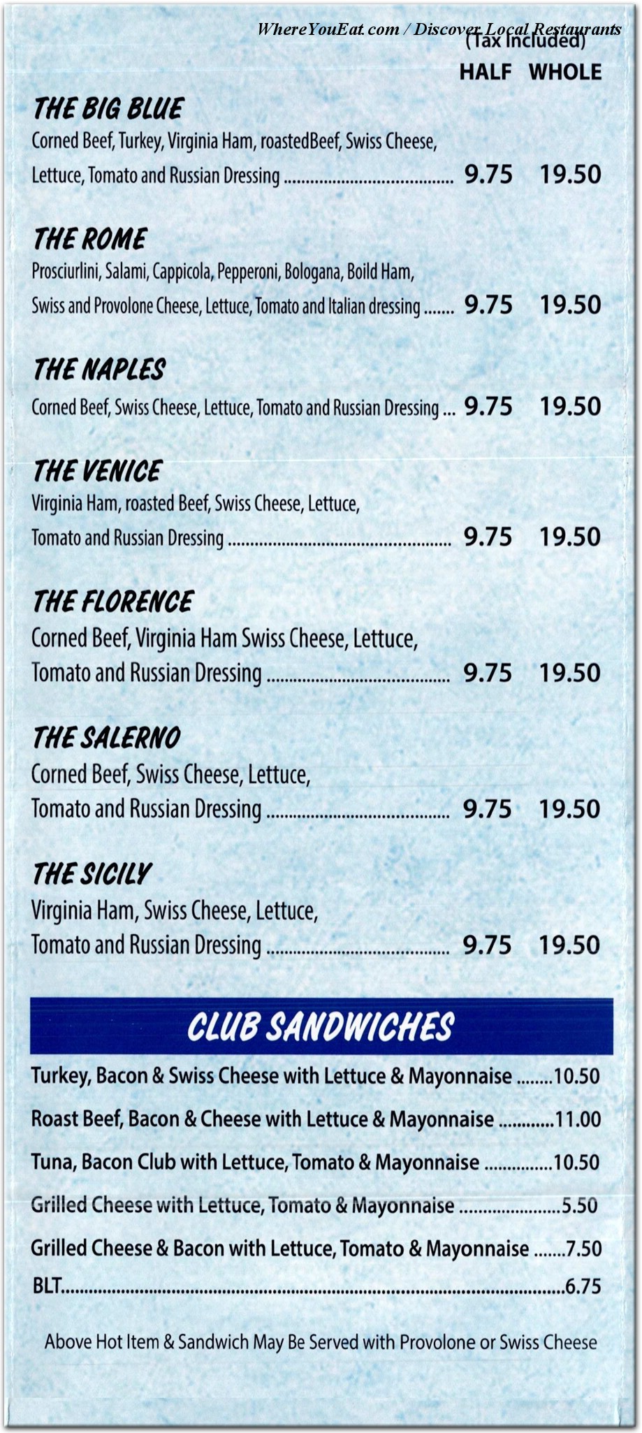menu image