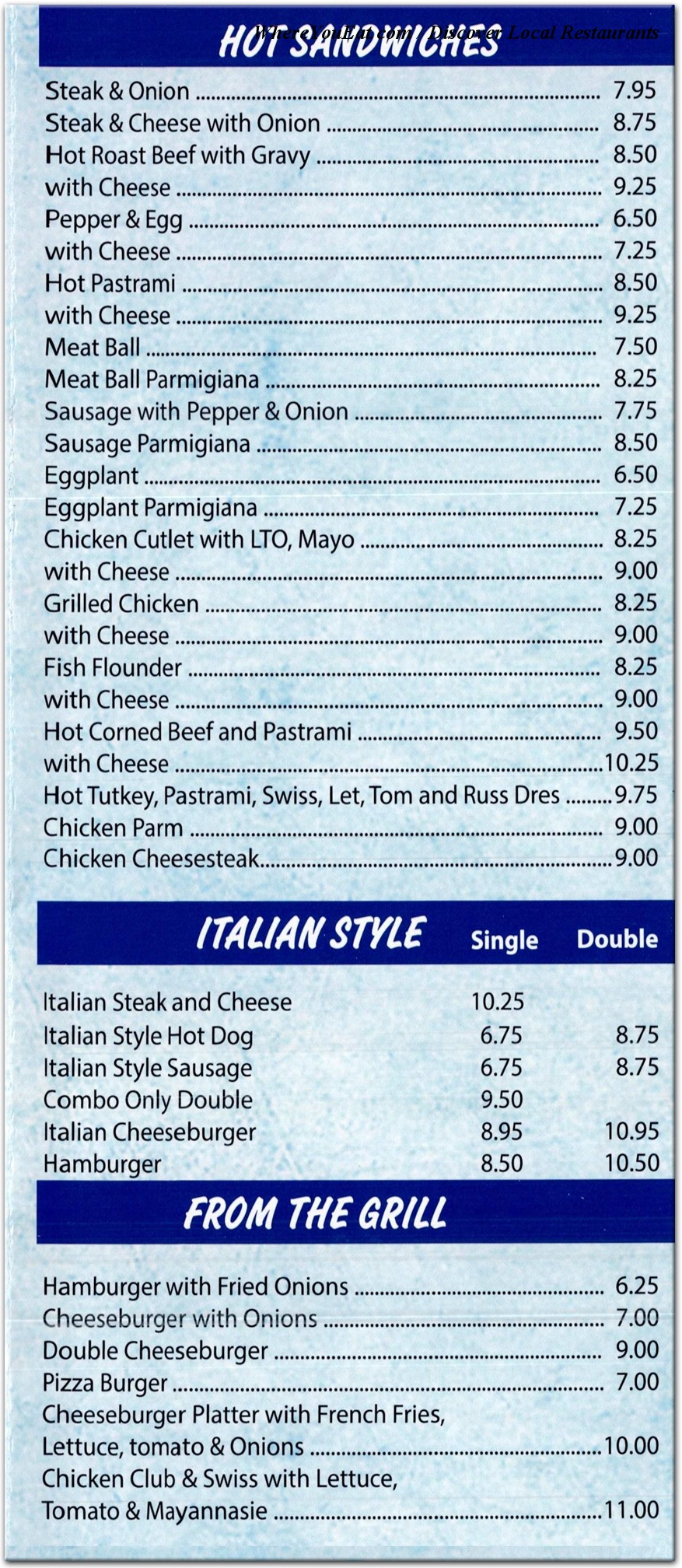 menu image