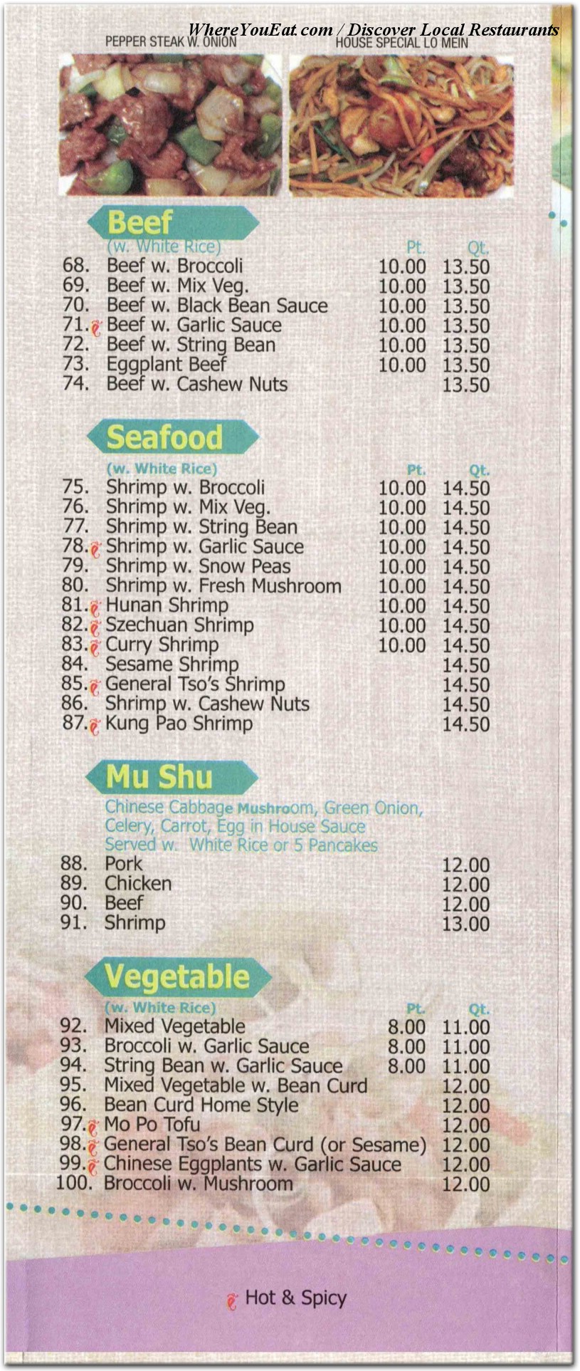 menu image