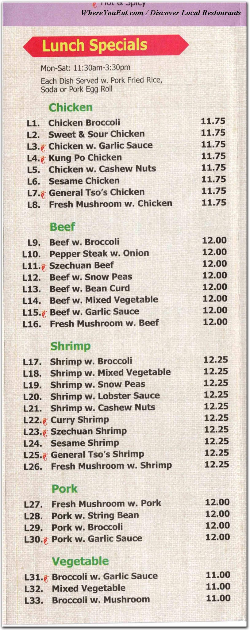menu image