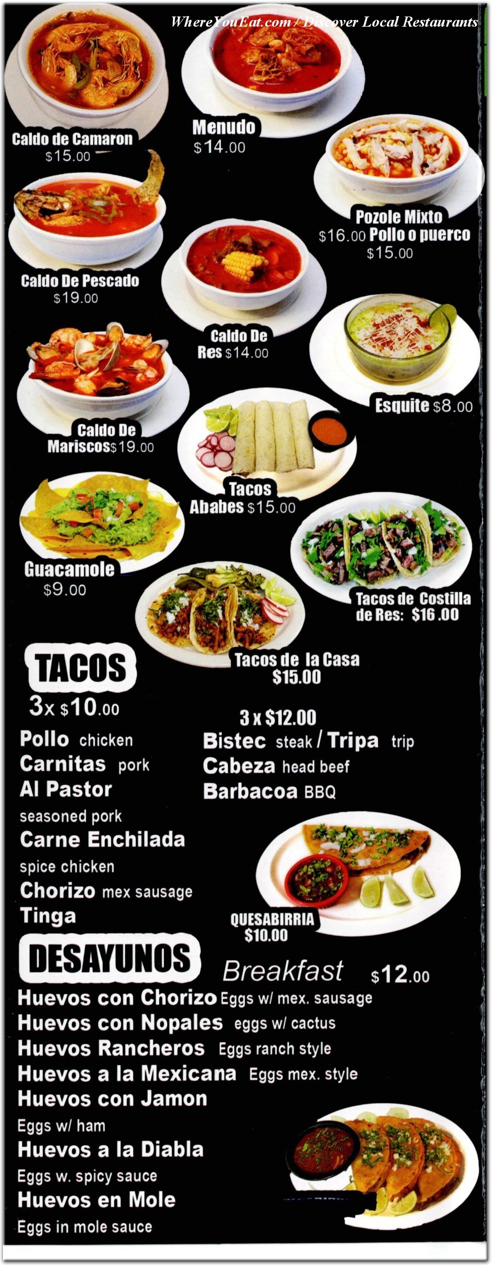menu image