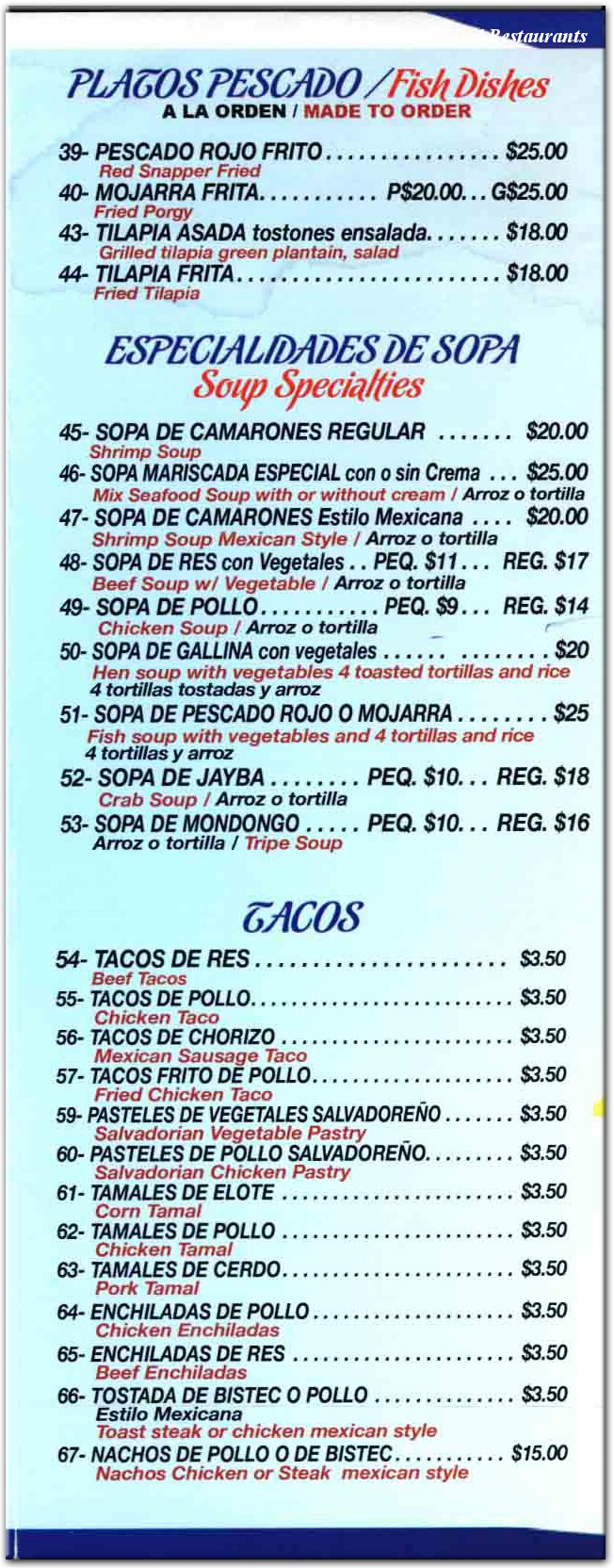 menu image