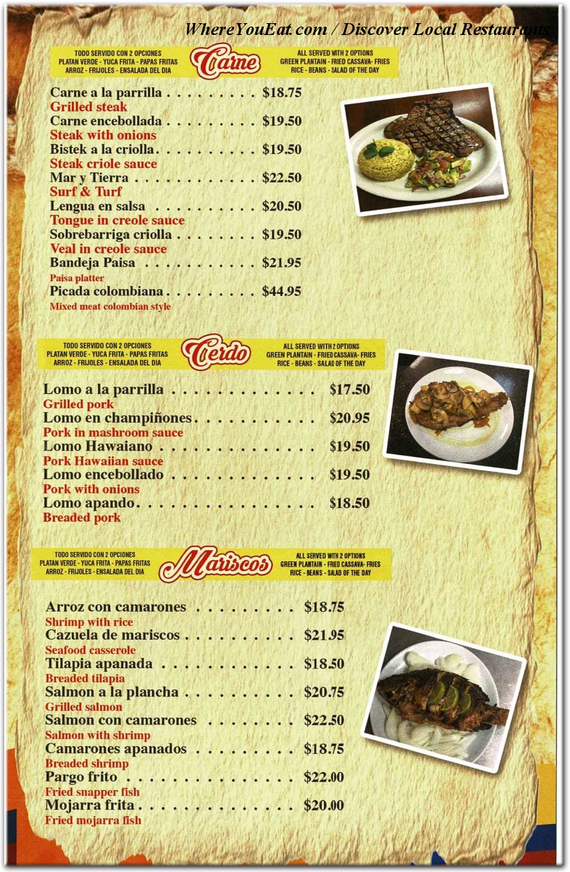 menu image