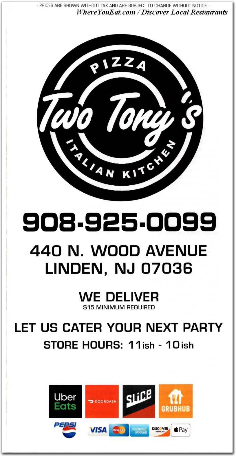 menu image