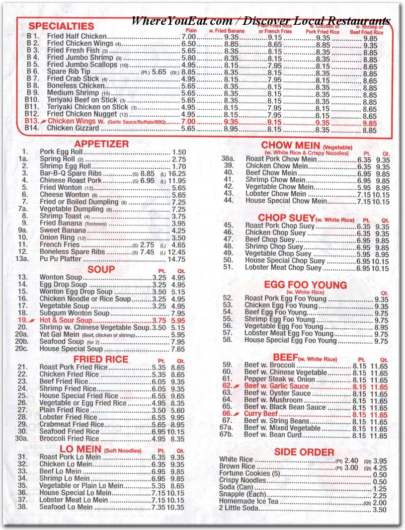 menu image