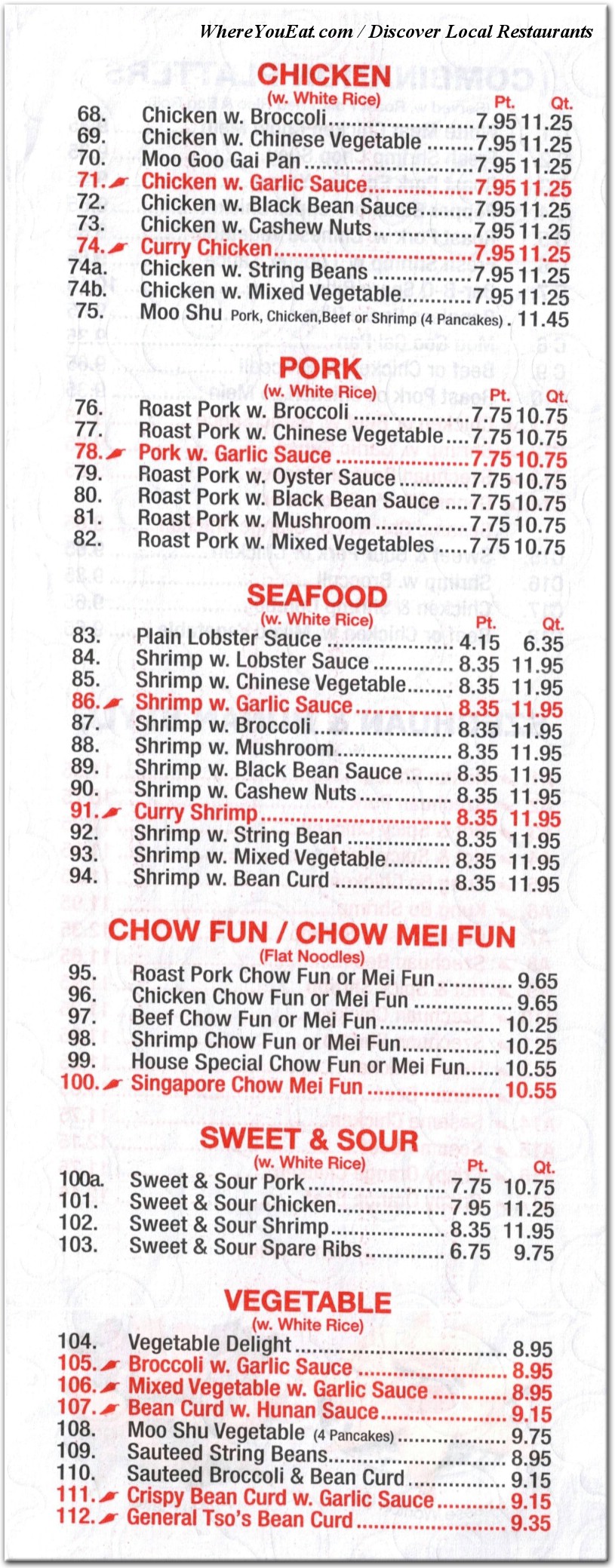 menu image