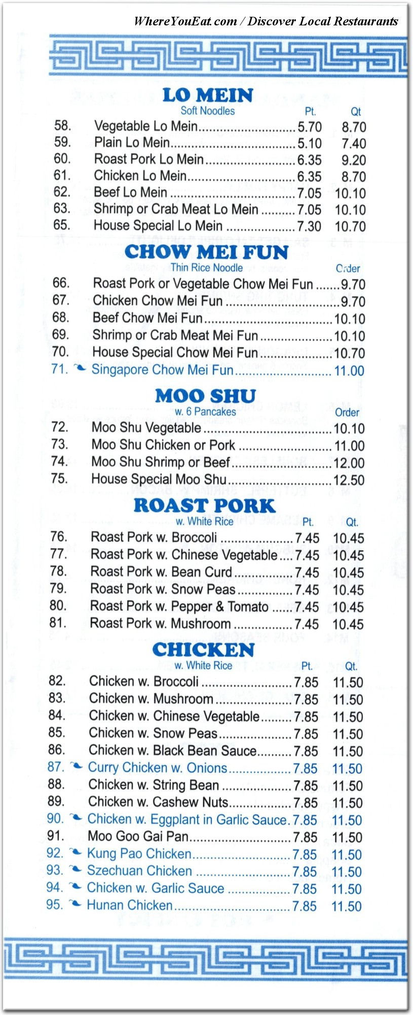 menu image