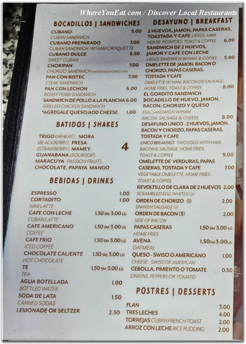menu image