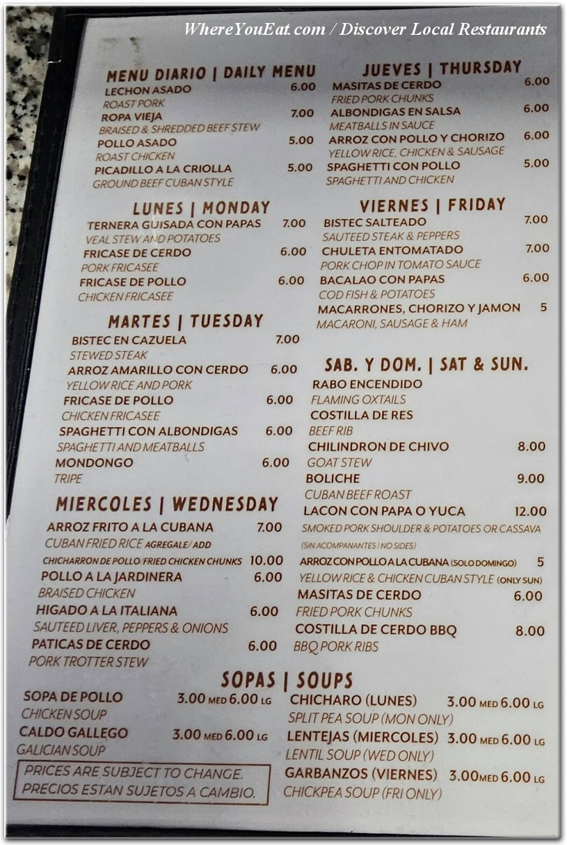 menu image