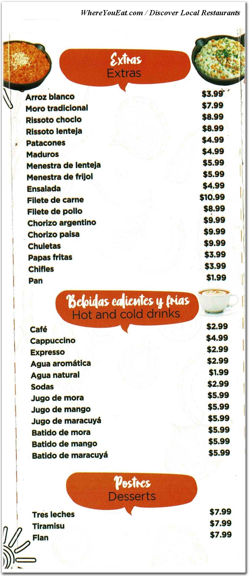 menu image