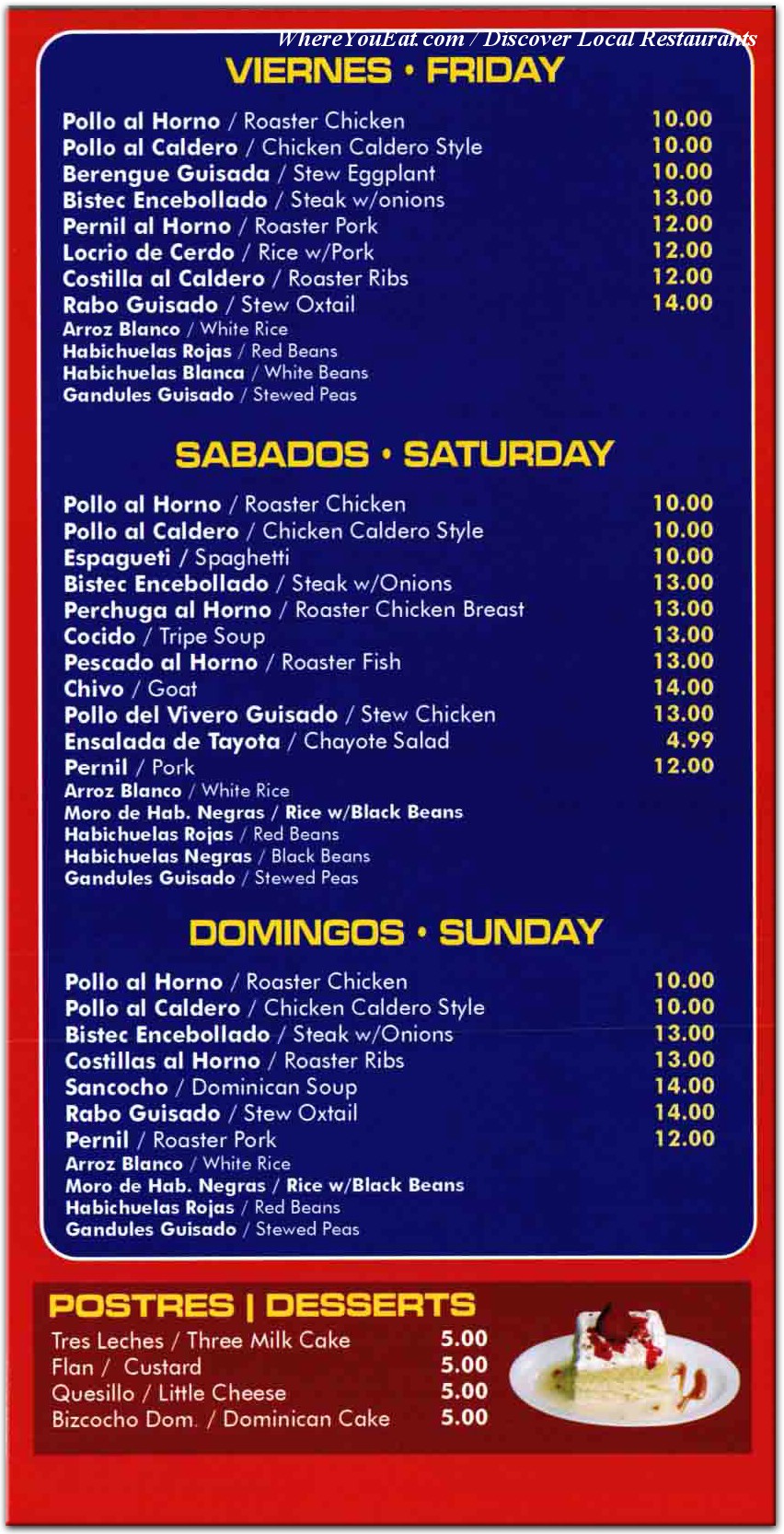 menu image