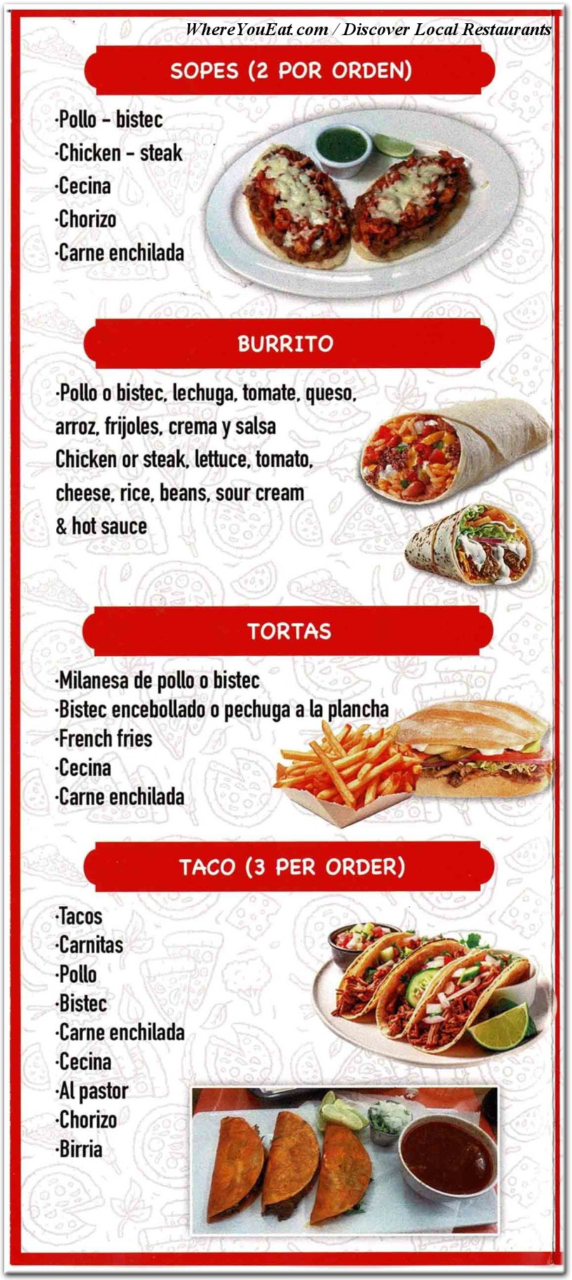 menu image