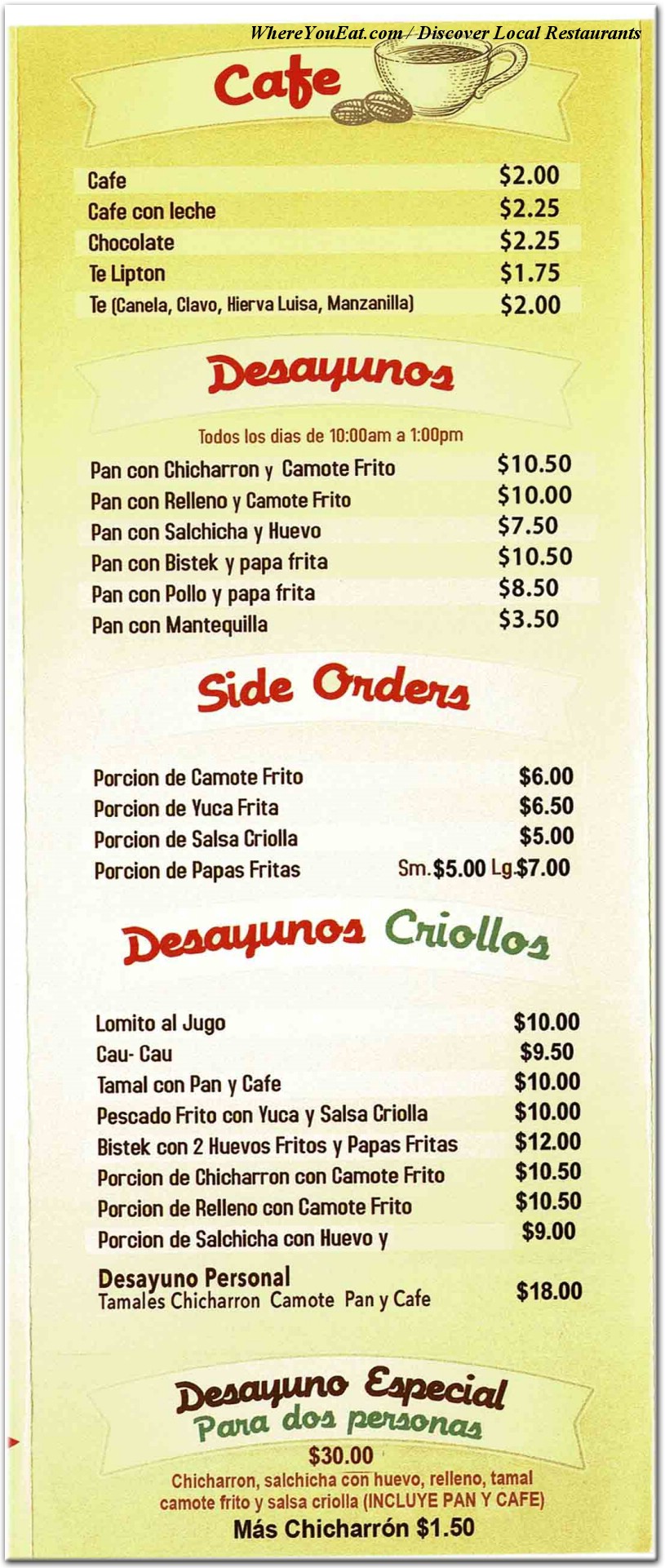 menu image