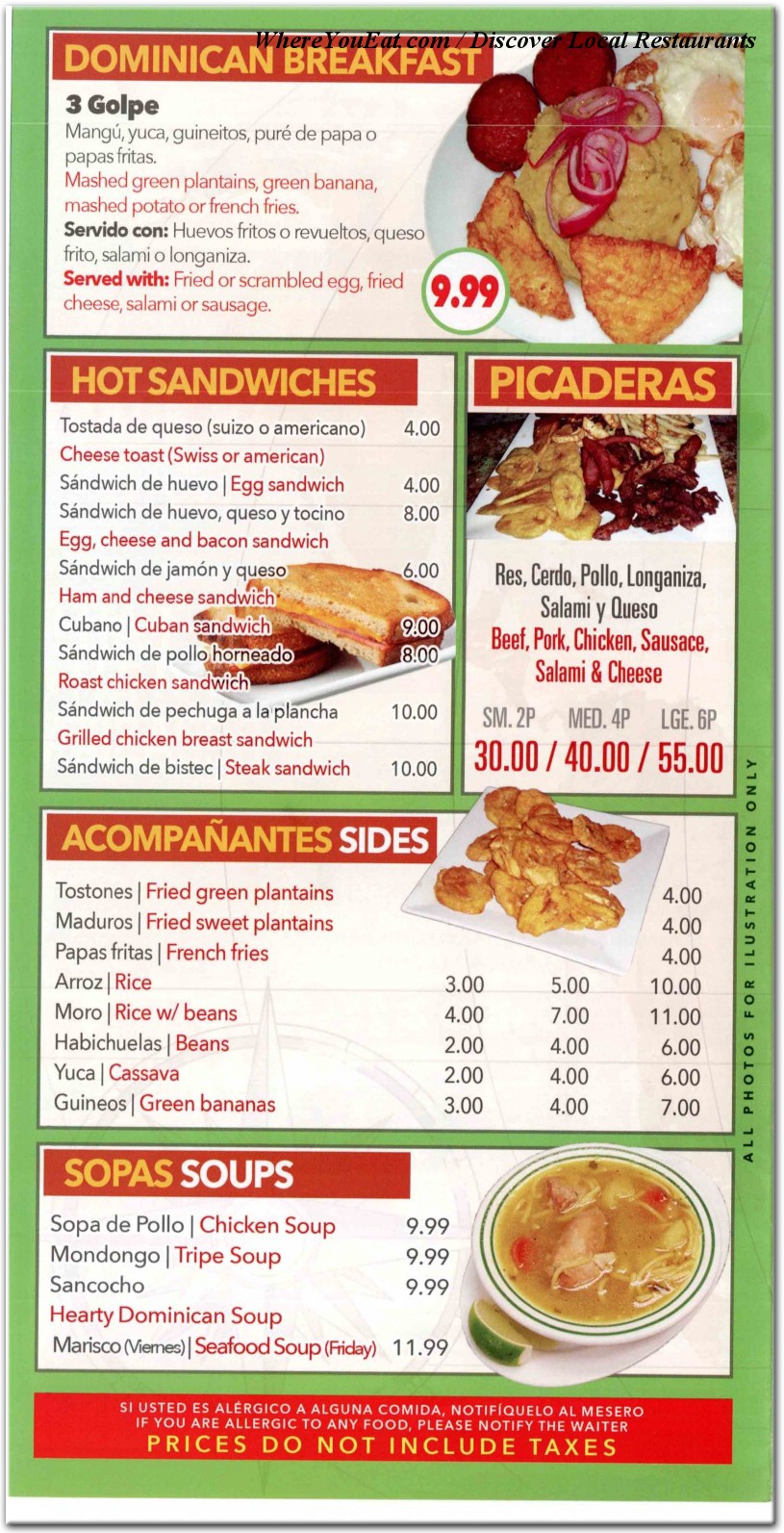 menu image