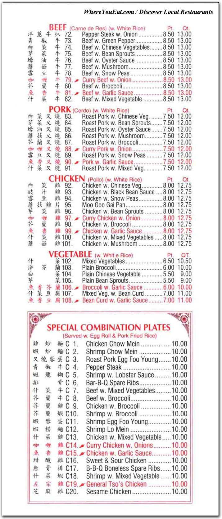 menu image