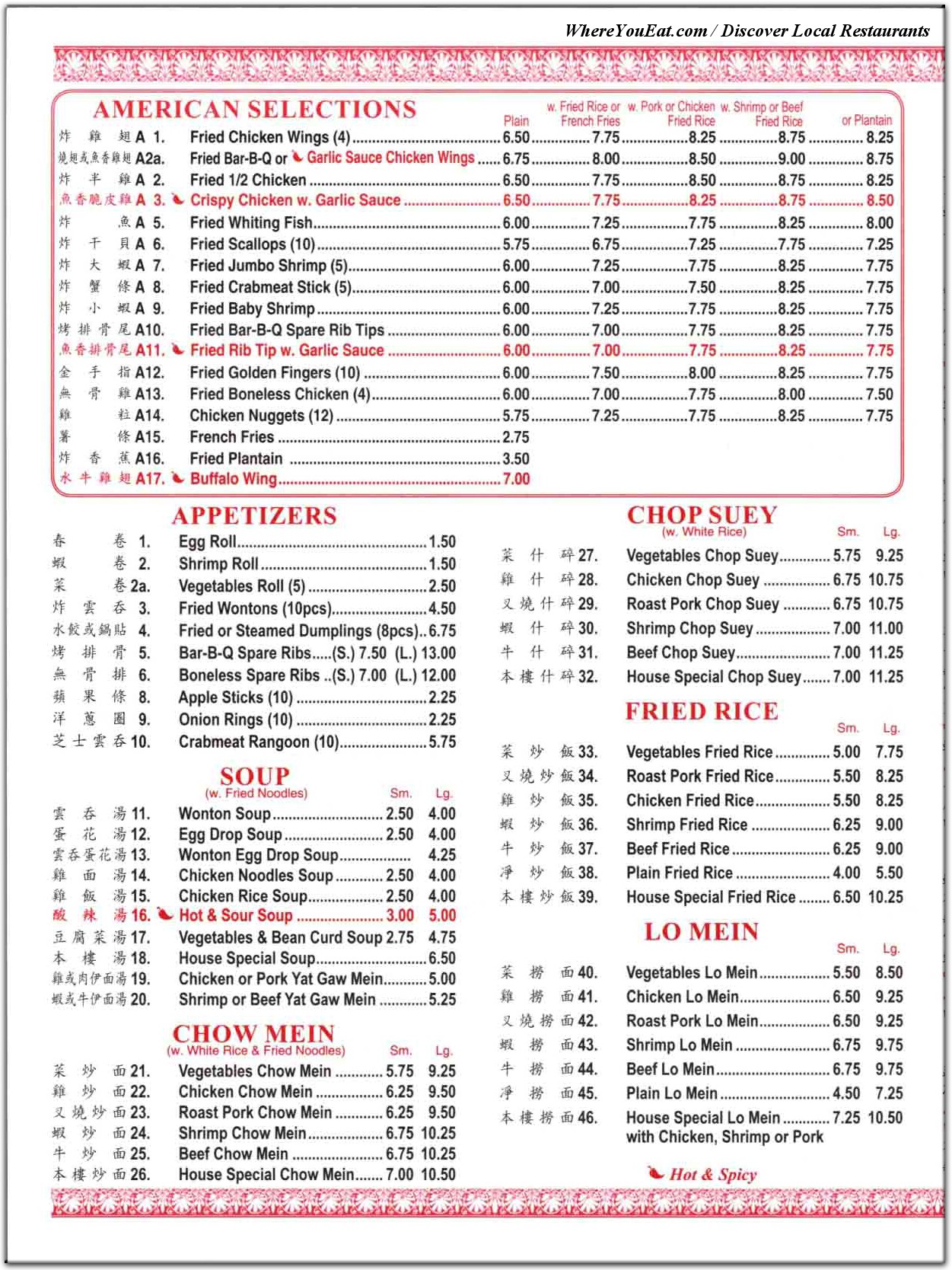 menu image