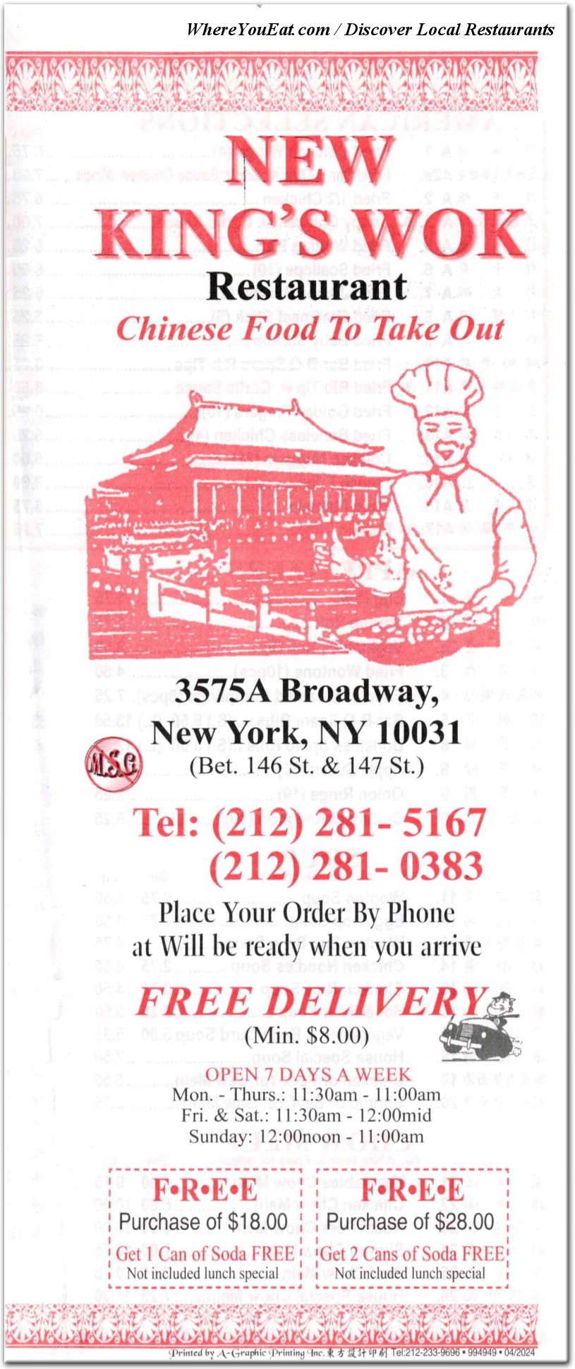 menu image