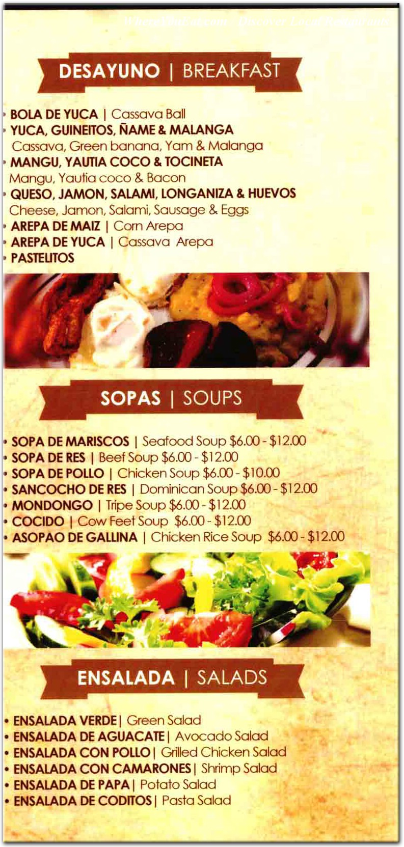 menu image