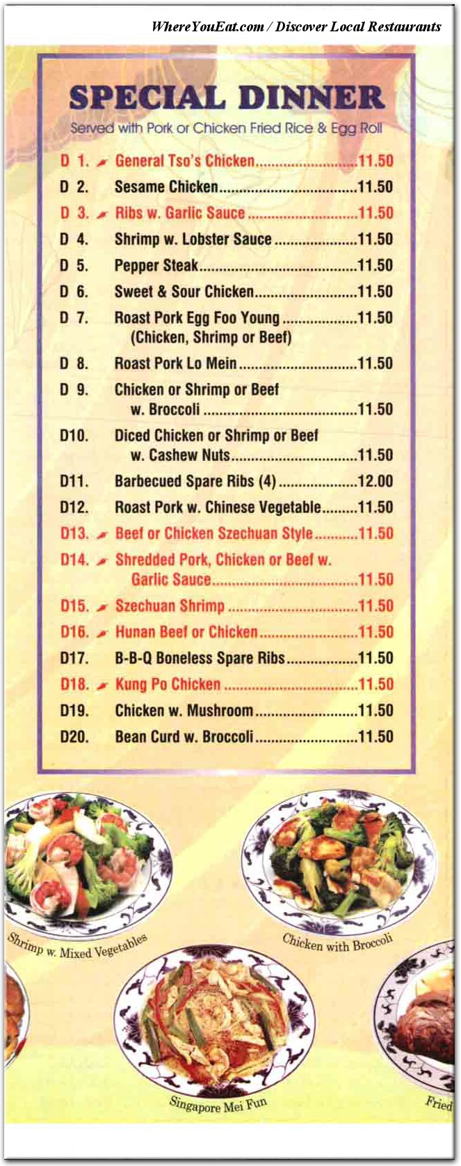 menu image