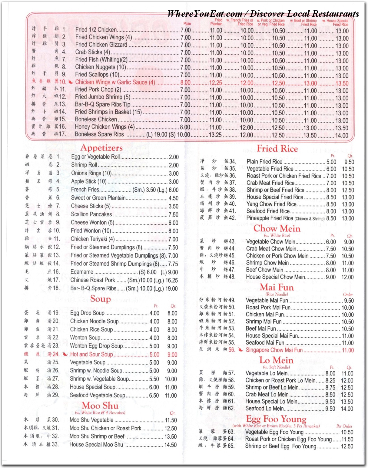 menu image